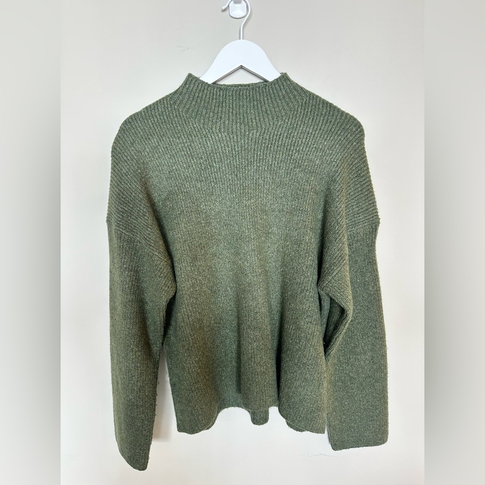 Abercrombie & Fitch Olive Green Mock Neck Sweater